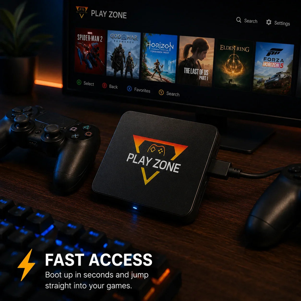 PlayZone™ All-in-One Plug and Play Gaming System